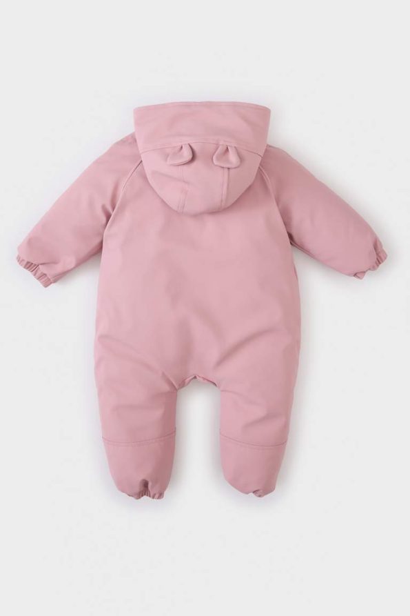 Girls' Waterproof Hooded Zip-Up Snowsuit