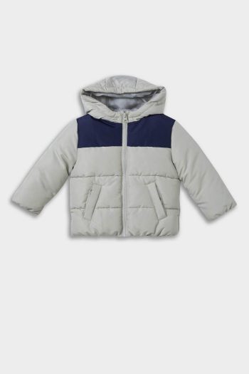 Boys' Waterproof Hooded Zip-Up Puffer Jacket