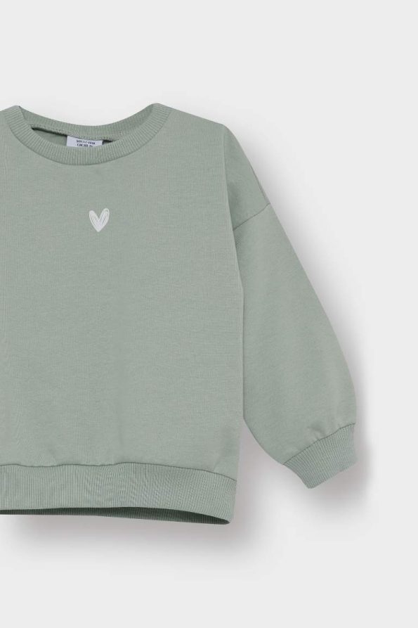 Girls' Baby Crew Neck Soft Fleece Sweatshirt
