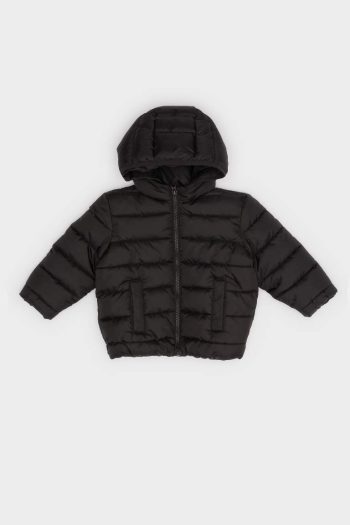 Boys' Waterproof Hooded Zippered Puffer Jacket