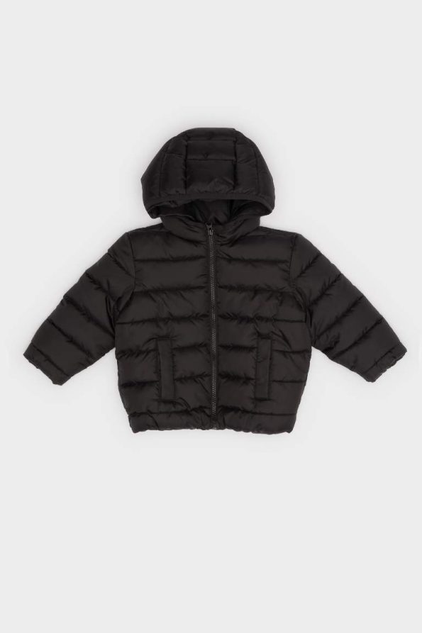 Boys' Waterproof Hooded Zippered Puffer Jacket