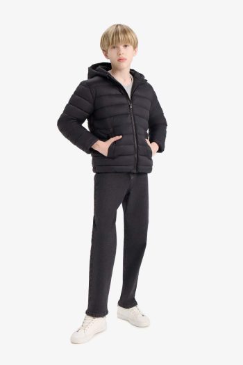 Boys' Water-Resistant Hooded Puffer Jacket