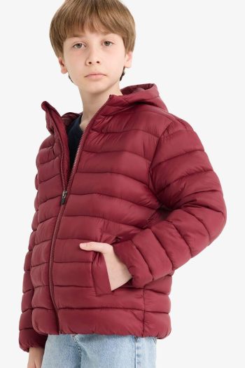 Boys' Water-Resistant Hooded Zip-Up Puffer Jacket