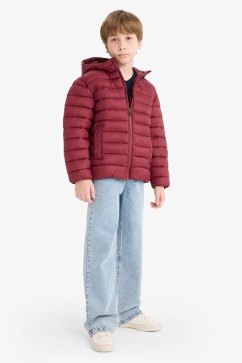 Boys' Water-Resistant Hooded Zip-Up Puffer Jacket
