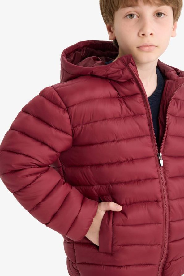 Boys' Water-Resistant Hooded Zip-Up Puffer Jacket