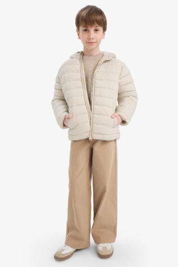 Boys' Water-Resistant Hooded Zip-Up Puffer Jacket