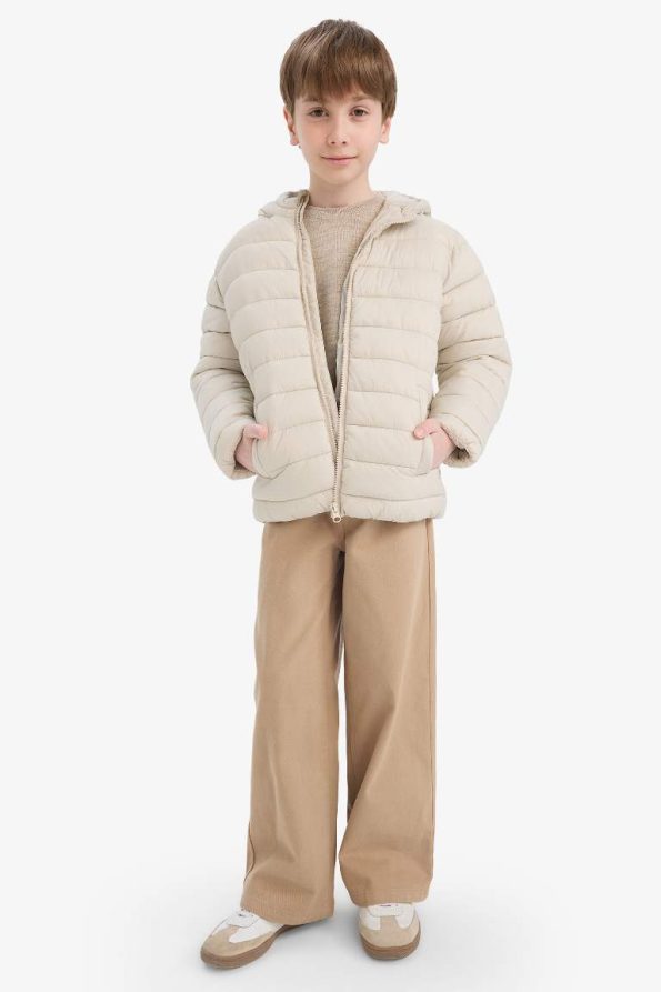 Boys' Water-Resistant Hooded Zip-Up Puffer Jacket