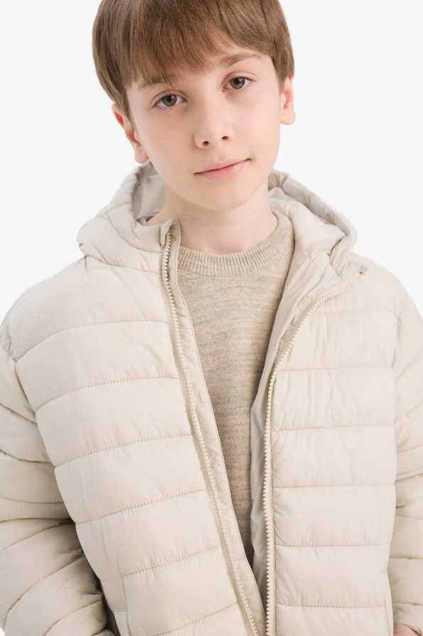 Boys' Water-Resistant Hooded Zip-Up Puffer Jacket