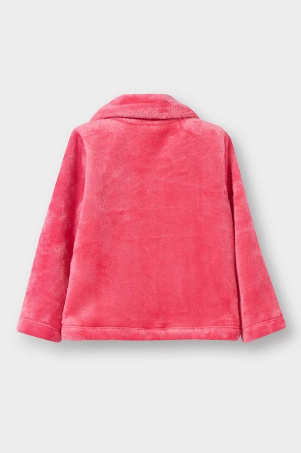 Girls' Baby Velvet Buttoned Cardigan