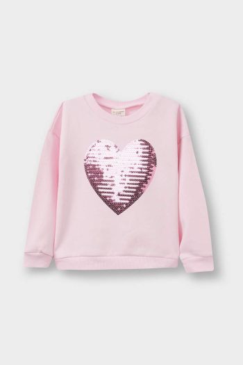 Girls' Baby Crew Neck Printed Sweatshirt