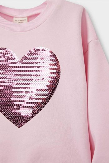 Girls' Baby Crew Neck Printed Sweatshirt