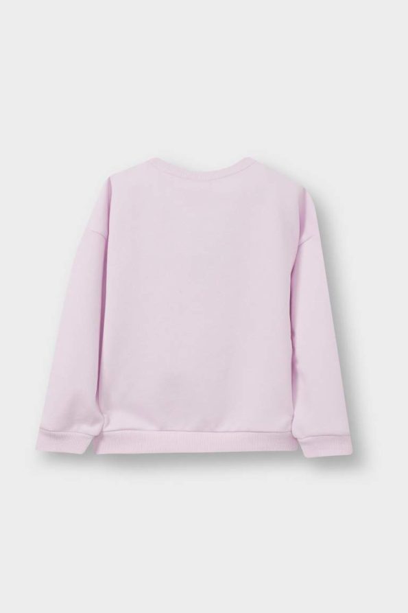 Girls' Soft Fleece Lined Printed Sweatshirt