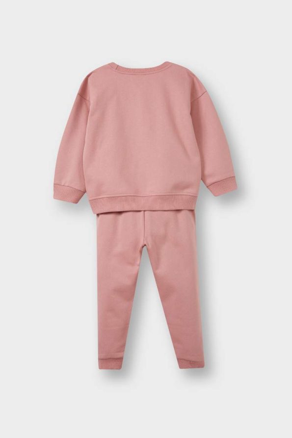 Girls' Baby 2-Piece Soft Fleece Printed Sweatshirt and Joggers Set