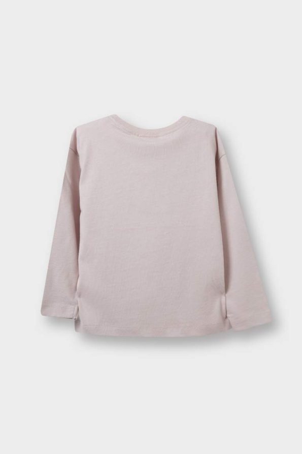 Girls' Printed Long Sleeve Crew Neck T-Shirt