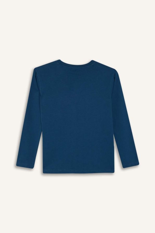 Boys' Printed Long Sleeve Crew Neck T-Shirt