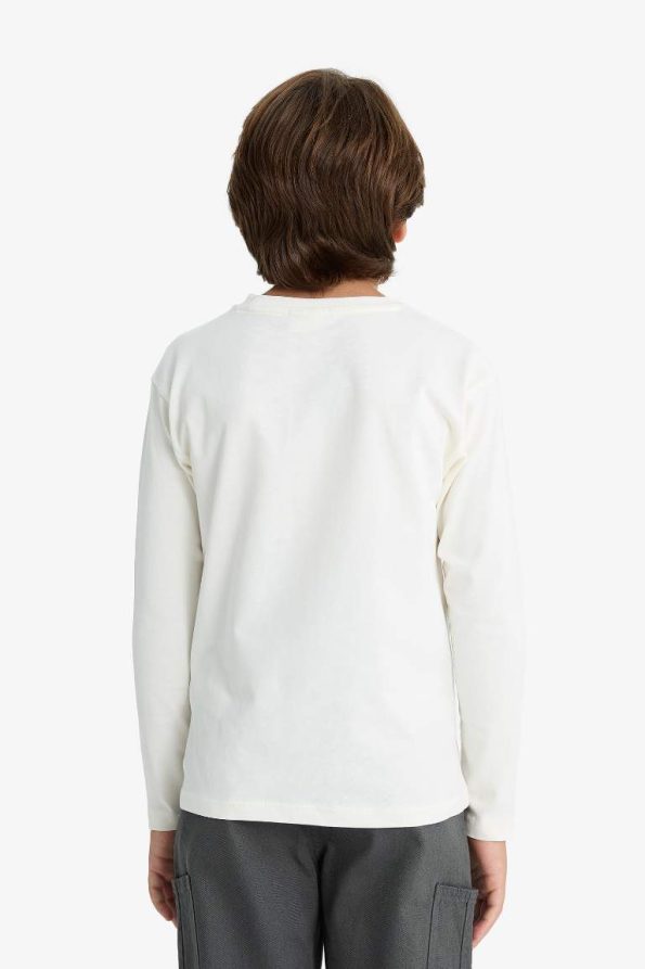Boys' Printed Long Sleeve Crew Neck T-Shirt