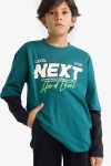 Boys' Oversized Graphic Long Sleeve T-Shirt