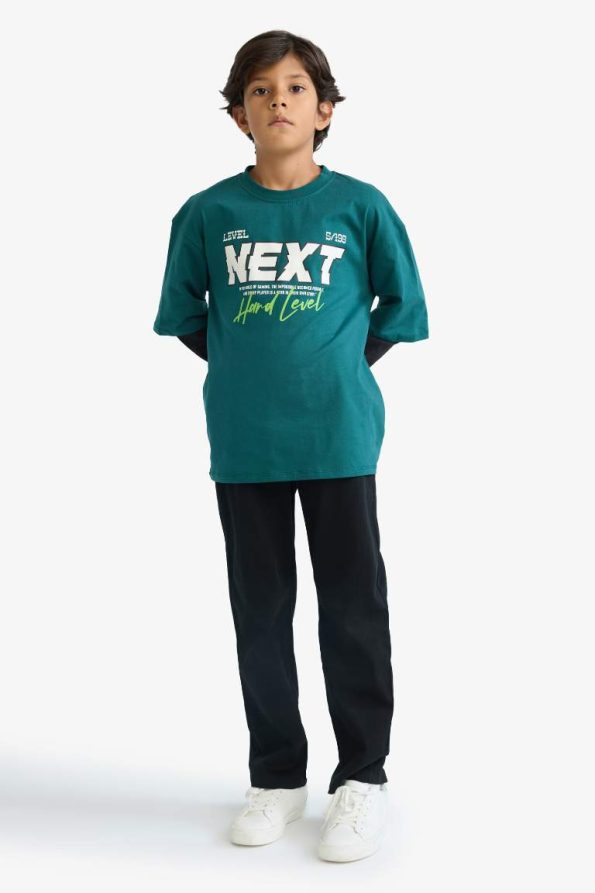 Boys' Oversized Graphic Long Sleeve T-Shirt