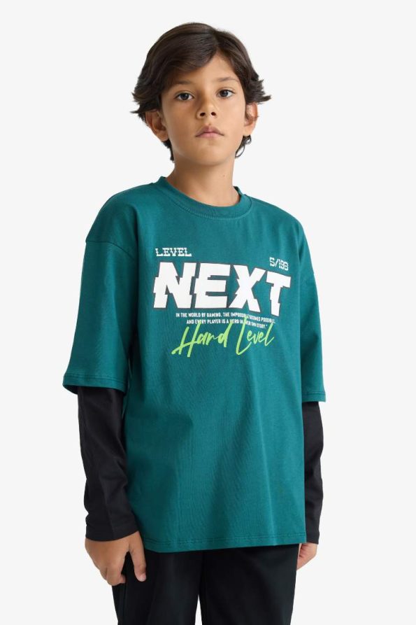 Boys' Oversized Graphic Long Sleeve T-Shirt
