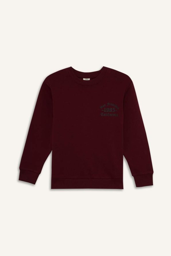Boys' Basic Crew Neck Soft Fleece Sweatshirt