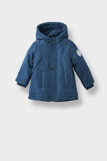 Boys' Waterproof Hooded Zippered Jacket