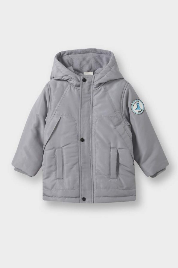 Boys' Waterproof Hooded Zip-Up Jacket