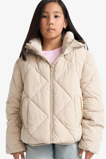 Girls' Waterproof Hooded Zip-Up Jacket