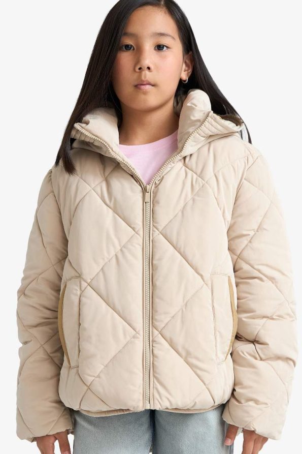Girls' Waterproof Hooded Zip-Up Jacket