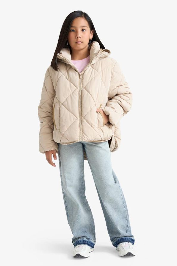 Girls' Waterproof Hooded Zip-Up Jacket