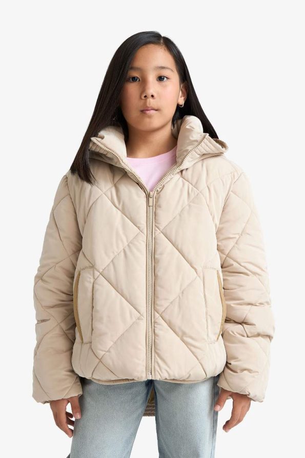 Girls' Waterproof Hooded Zip-Up Jacket