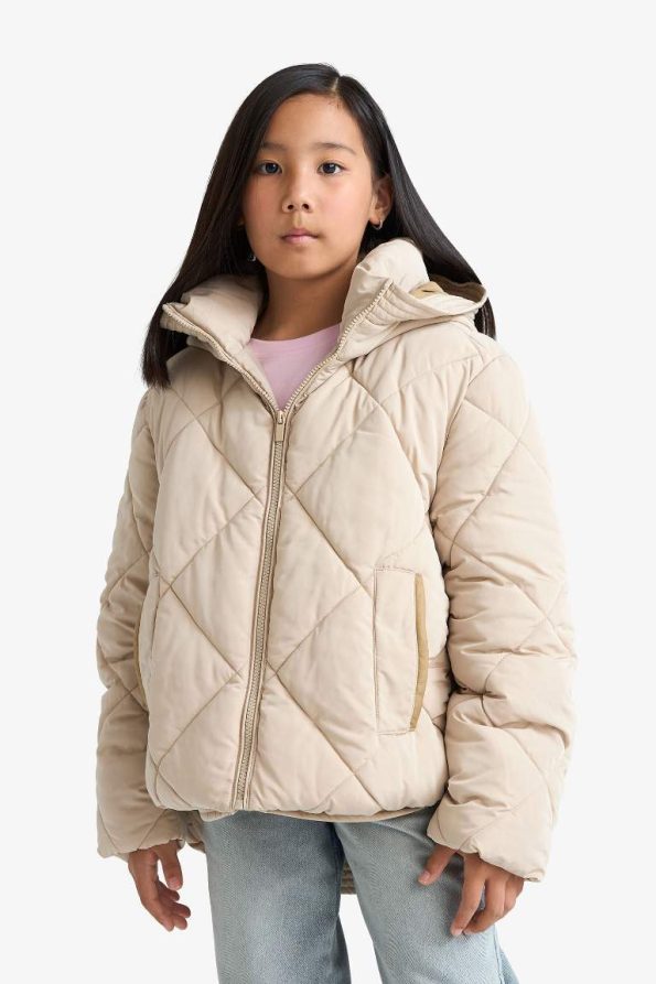Girls' Waterproof Hooded Zip-Up Jacket