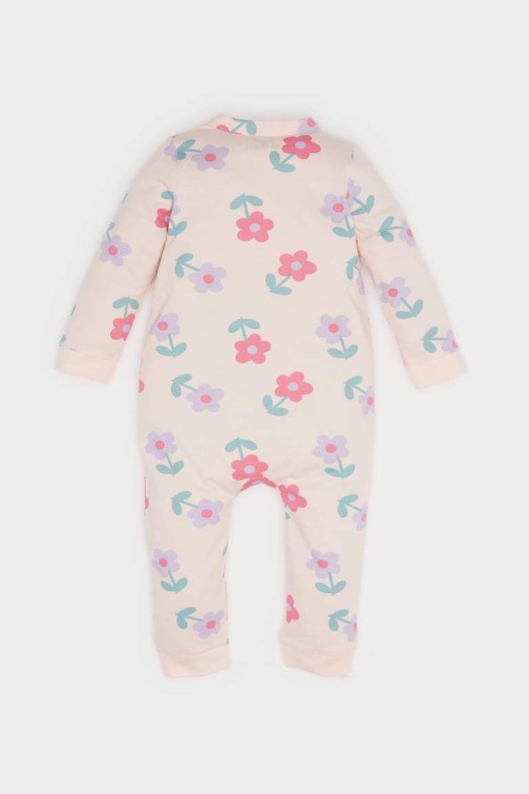 Newborn Floral Cotton Romper for Baby Girls