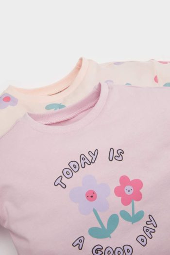 Newborn Baby Girl Floral Cotton Long Sleeve T-Shirt Set