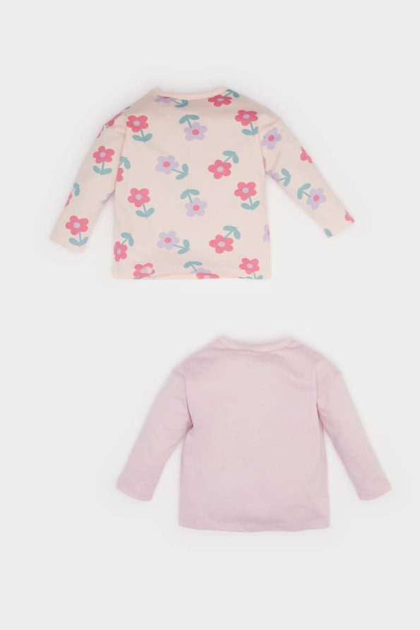 Newborn Baby Girl Floral Cotton Long Sleeve T-Shirt Set