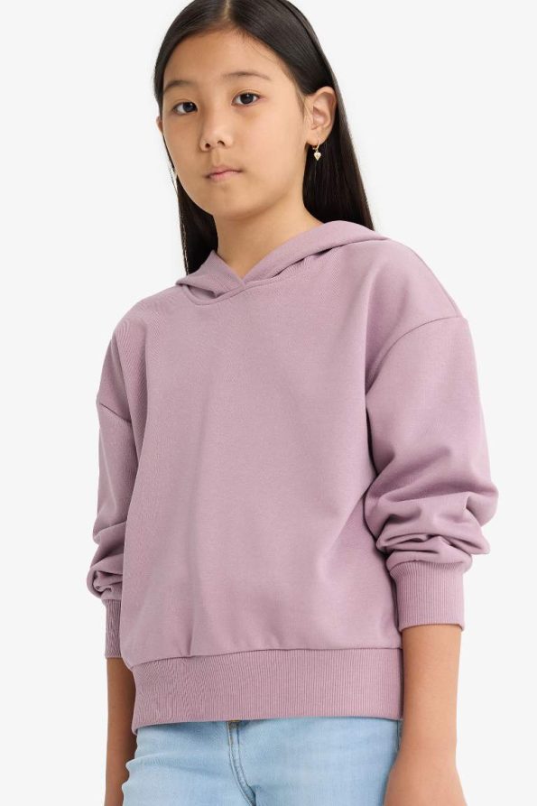 Girls' Relax Fit Basic Hoodie Sweatshirt