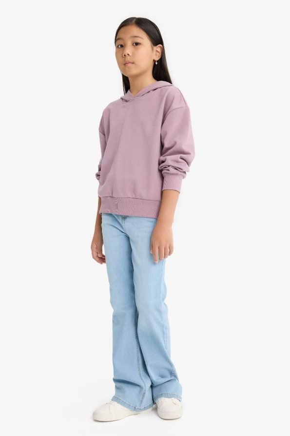 Girls' Relax Fit Basic Hoodie Sweatshirt