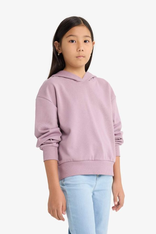Girls' Relax Fit Basic Hoodie Sweatshirt