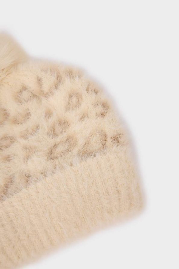 Leopard Print Beanie for Baby Girls