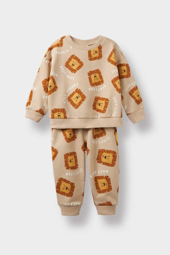Boys' 2-Piece Set Patterned Sweatshirt and Jogger Pants