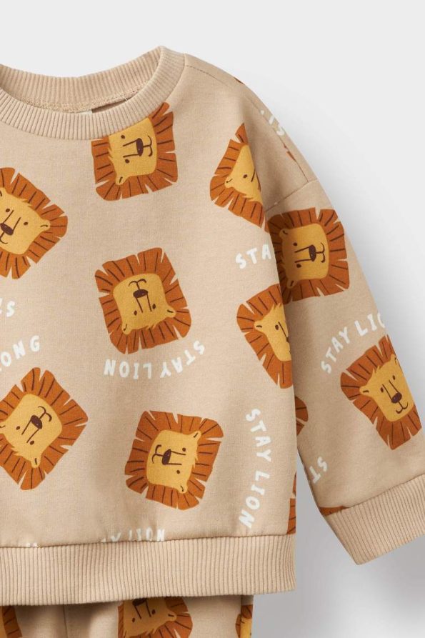 Boys' 2-Piece Set Patterned Sweatshirt and Jogger Pants
