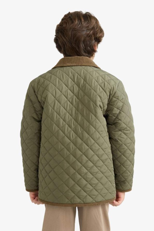 Boys' Water-Resistant Polo Collar Plush Lined Jacket