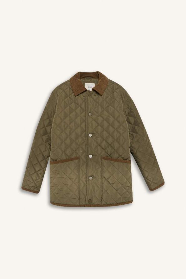 Boys' Water-Resistant Polo Collar Plush Lined Jacket