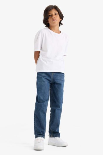 Boys' Straight Fit Plain Leg Jeans