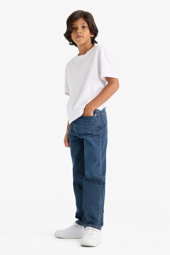 Boys' Straight Fit Plain Leg Jeans
