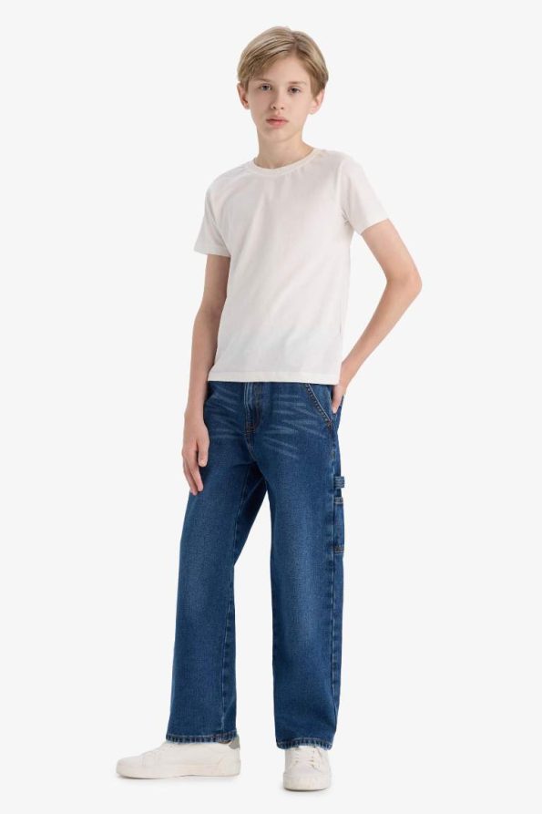 Boys Wide Leg Straight Fit Jeans