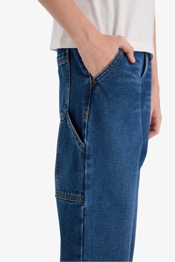 Boys Wide Leg Straight Fit Jeans