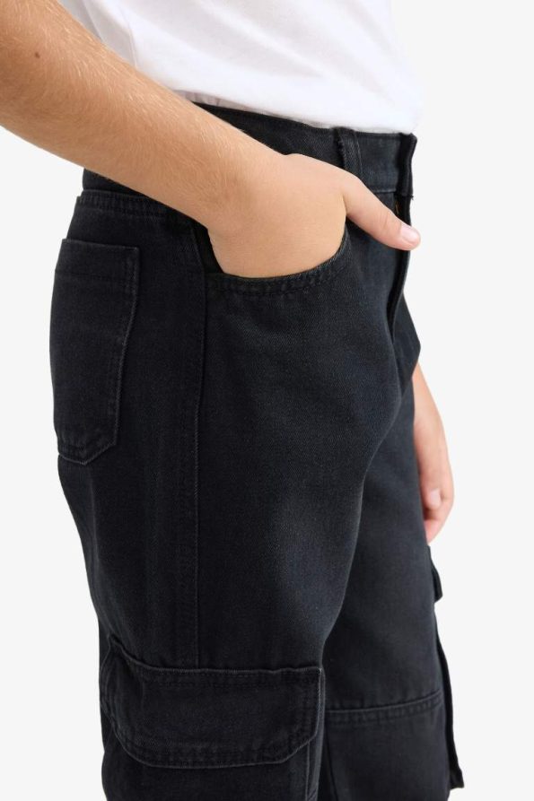 Boys Cargo Fit Straight Leg Jeans