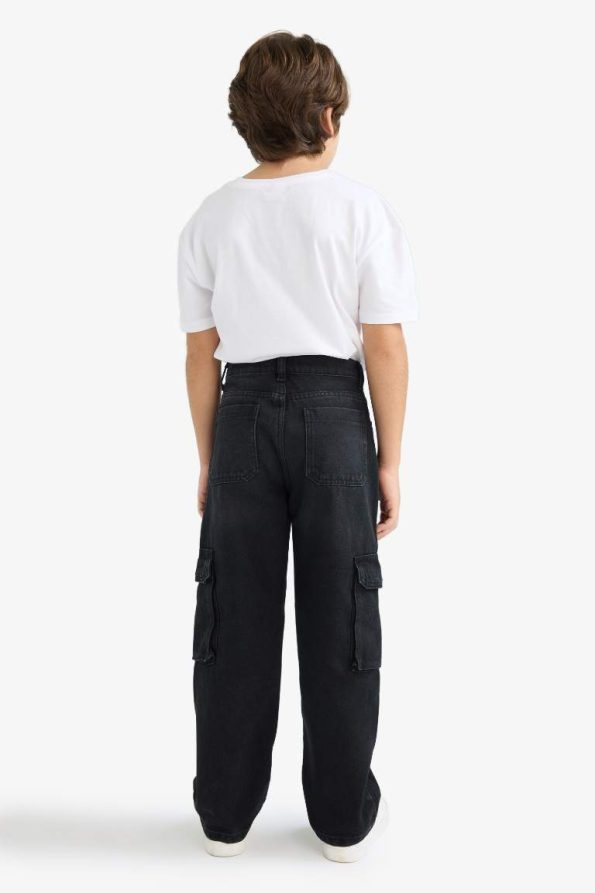 Boys Cargo Fit Straight Leg Jeans