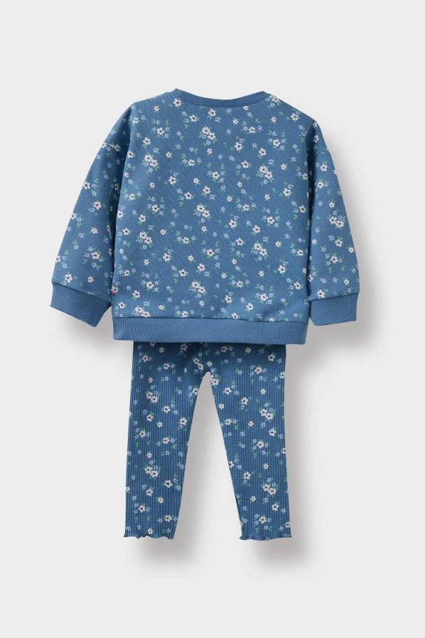 Girls' Baby 2-Piece Set Floral Pattern Sweatshirt Leggings