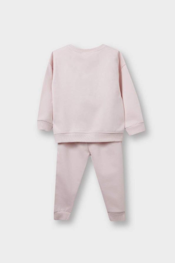 Girls' Baby 2-Piece Unicorn Print Soft Fleece Sweatshirt and Pants Set